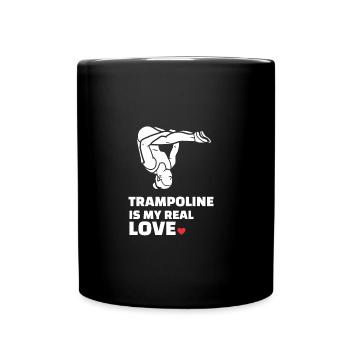 I love trampoline - Full Colour Mug - black - Front