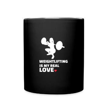 J’adore l’haltérophilie - Mug uni - noir - Devant