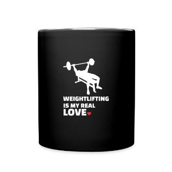 J’adore l’haltérophilie - Mug uni - noir - Devant