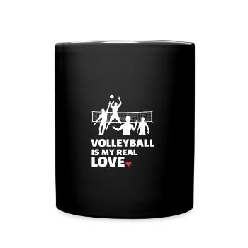 I love volleyball - Full Colour Mug - black - Front