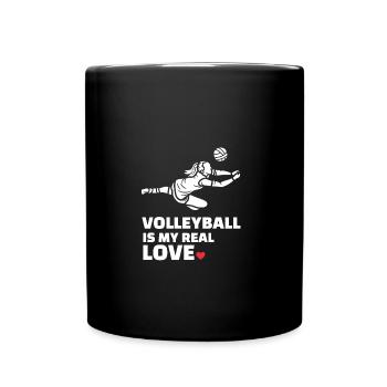 I love volleyball - Full Colour Mug - black - Front