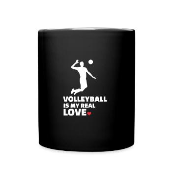 I love volleyball - Full Colour Mug - black - Front