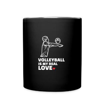 I love volleyball - Full Colour Mug - black - Front