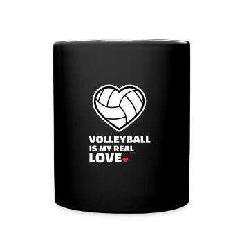 I love volleyball - Full Colour Mug - black - Front