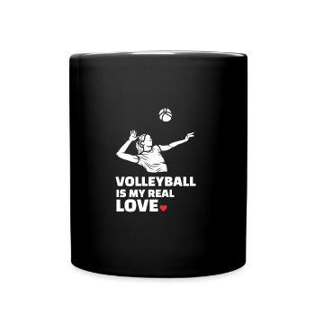 I love volleyball - Full Colour Mug - black - Front