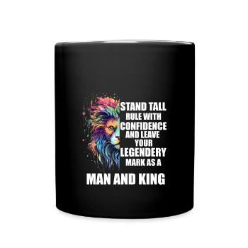 Man and King - Tasse einfarbig - Schwarz - Vorne