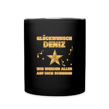 Kollegin Deniz - Tasse einfarbig - Schwarz - Vorne