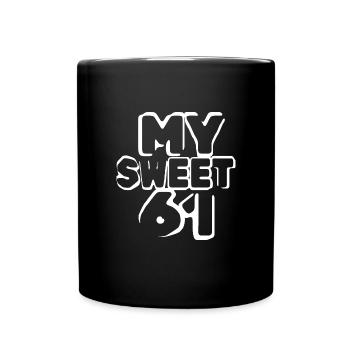 Sweet 61 - Full Colour Mug - black - Front