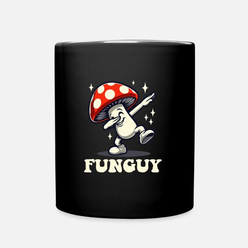 Fungi Fun Guy Drôle d’amateur de champignons - Mug uni - noir