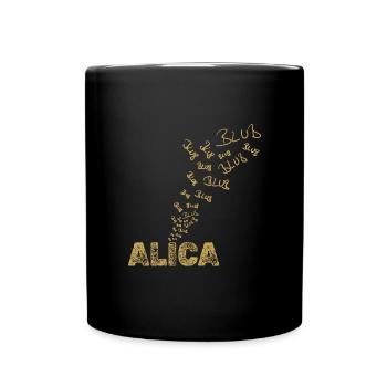 Geschenk für Alica - Tasse einfarbig - Schwarz - Vorne