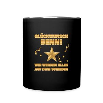 Benni als Kollegin - Tasse einfarbig - Schwarz - Vorne