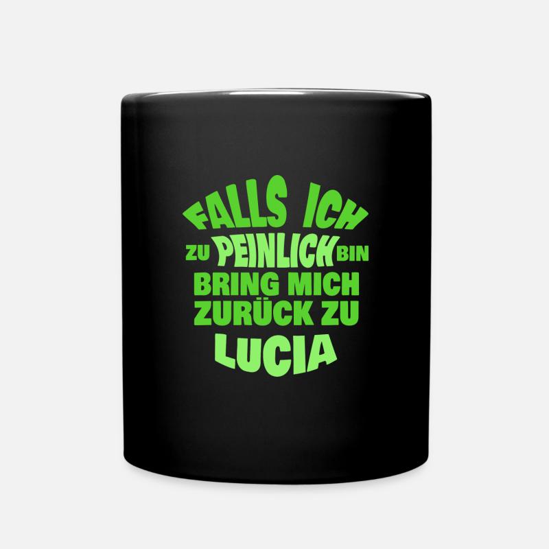 Jungesellenabschied Lucia - Tasse einfarbig - Schwarz