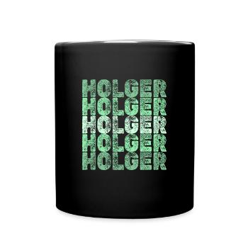 Holger - Tasse einfarbig - Schwarz - Vorne