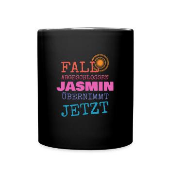 Geschenk für Jasmin - Tasse einfarbig - Schwarz - Vorne
