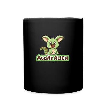 ausAustralia Roo Aussie Funny Australien Kangaroo - Full Colour Mug - black - Front
