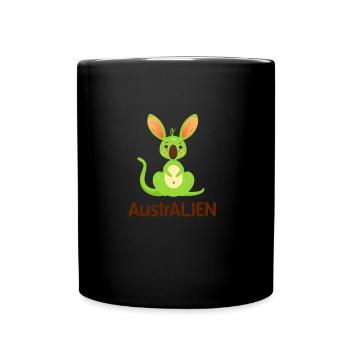 ausAustralia Roo Aussie Funny Australien Kangaroo - Full Colour Mug - black - Front