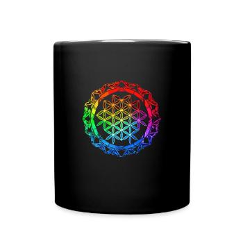 Fleur de lotus - symbole de sérénité et de beauté - Mug uni - noir - Devant