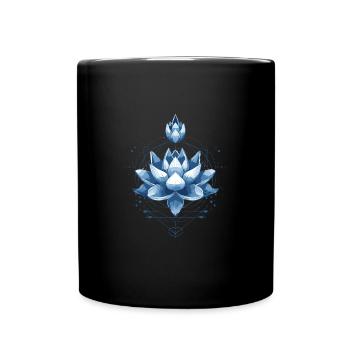 Fleur de lotus - symbole de sérénité et de beauté - Mug uni - noir - Devant