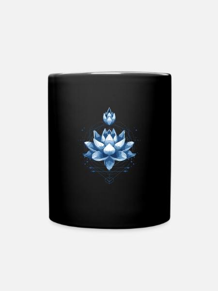 Fleur de lotus - symbole de sérénité et de beauté - Mug uni - noir