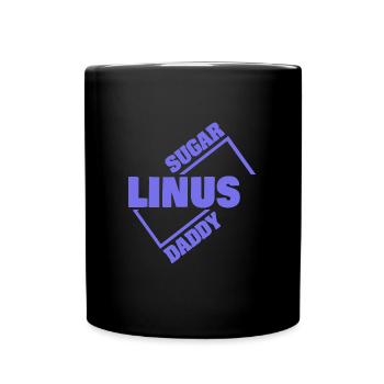 Linus als Sugardaddy - Tasse einfarbig - Schwarz - Vorne