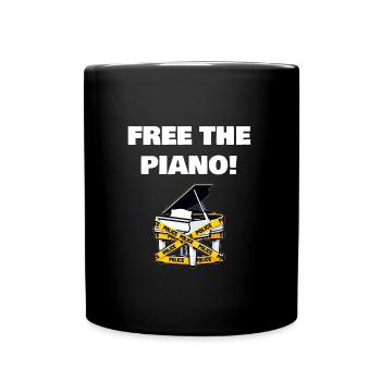 Free The Piano Dr. K Chinesisches Klavier - Tasse einfarbig - Schwarz - Vorne