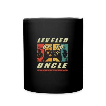 Leveled Up To Uncle New Uncles - Full Colour Mug - black - Front