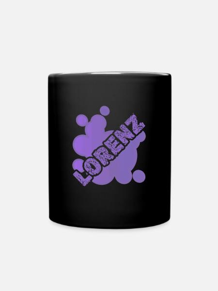 Vorname Lorenz - Tasse einfarbig - Schwarz