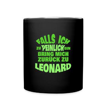 Leonard als Jungesellenabschied - Tasse einfarbig - Schwarz - Vorne