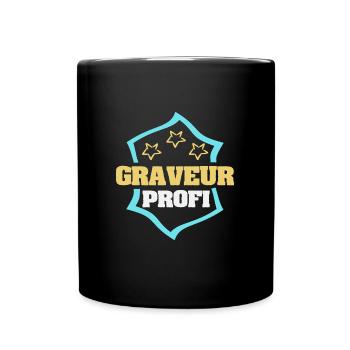 Cadeau pour graveur - Mug uni - noir - Devant