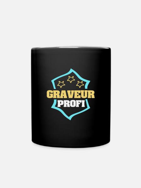 Geschenk für Graveur - Tasse einfarbig - Schwarz