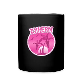 Zypern als Urlaub - Tasse einfarbig - Schwarz - Vorne