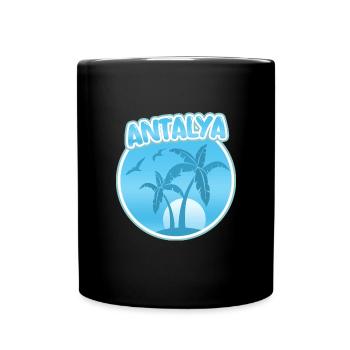 Vacances Antalya - Mug uni - noir - Devant