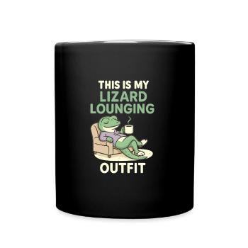 Chemise Gecko - c’est ma tenue de détente de lézard - Mug uni - noir - Devant