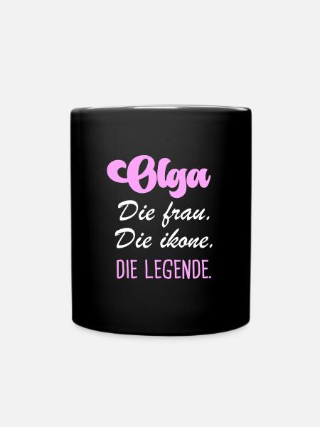 Olga die legende - Tasse einfarbig - Schwarz