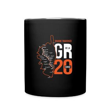 GR20 Corse randonnee GR 20 Gr 20 gr 20 trek corse - Mug uni - noir - Devant