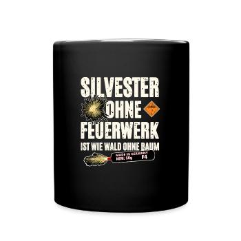 Pyro ohne Feuerwerk - Tasse einfarbig - Schwarz - Vorne