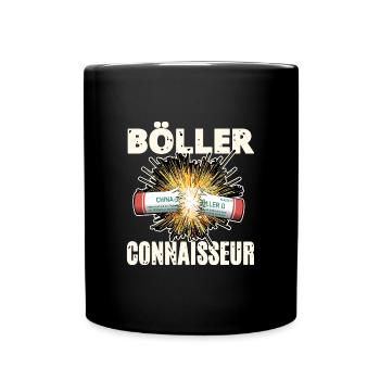 Böller Connaisseur - Tasse einfarbig - Schwarz - Vorne