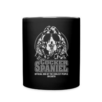 COCKER SPANIEL coolest people - Full Colour Mug - black - Front