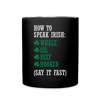 HOW TO SPEAK IRISH - Tasse einfarbig - Schwarz - Vorne