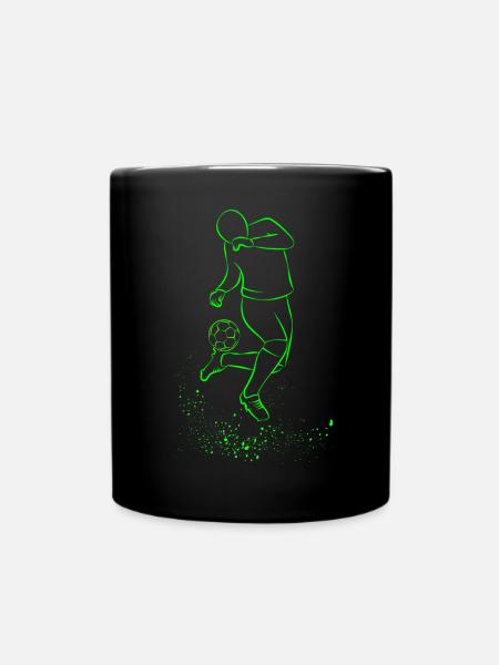 Fußball - Tasse einfarbig - Schwarz