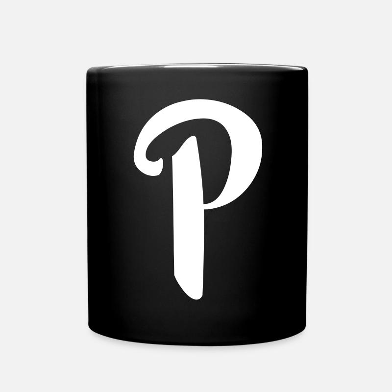 Lettre p - Mug uni - noir