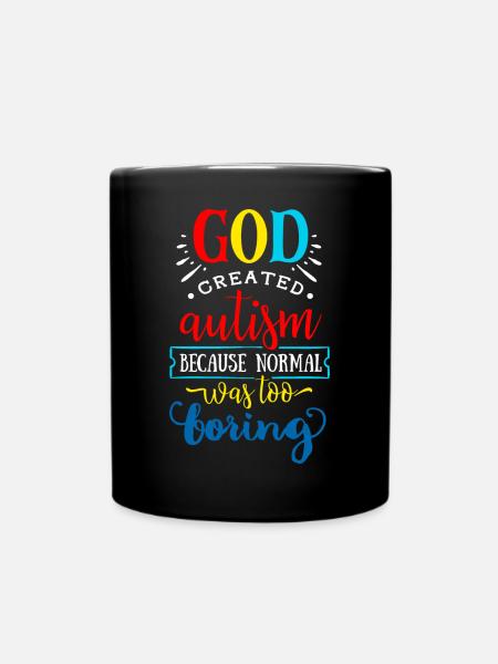 Autismus Geschenk Asperger Eltern Awareness Stärke - Tasse einfarbig - Schwarz