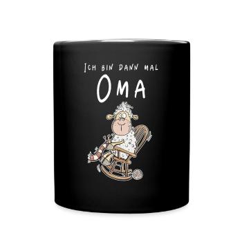 Ich Bin Dann Mal Oma I Enkel I Enkelkind - Tasse einfarbig - Schwarz - Vorne