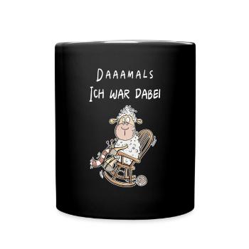 Daaamals - Ich War Dabei Schaf I Funshirt Senior - Tasse einfarbig - Schwarz - Vorne