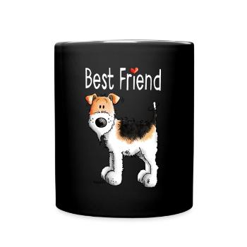 Best Friend Fox Terrier - Dog - Gift - Full Colour Mug - black - Front
