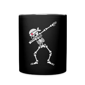 Dab skeleton kamikaze Japan Judo Karate Samurai - Tasse einfarbig - Schwarz - Vorne