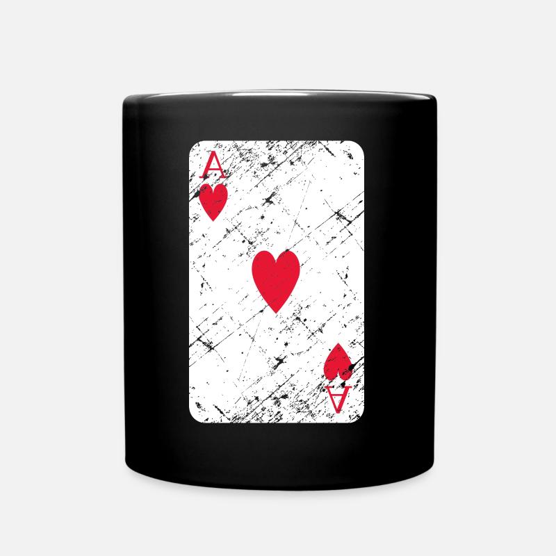 Ace of Hearts grunch - Mug uni - noir
