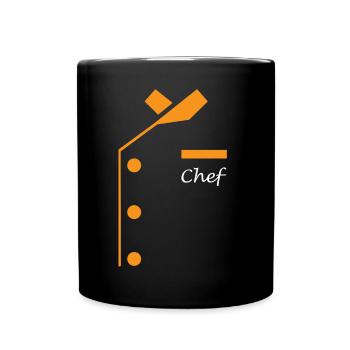 Chef uniforme drôle de cuisine - Mug uni - noir - Devant