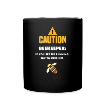 Lustige Imkerei Alabri Imker Honigbiene Bienenlieb - Tasse einfarbig - Schwarz - Vorne