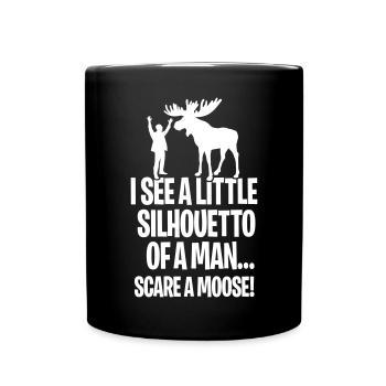 Ich sehe ein wenig Silhouetto von einem Mann Rock-Musik-Witz - Tasse einfarbig - Schwarz - Vorne
